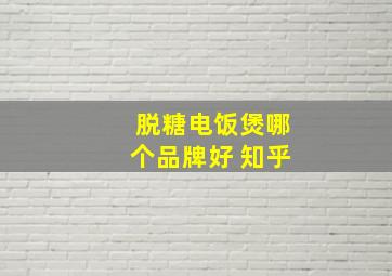 脱糖电饭煲哪个品牌好 知乎